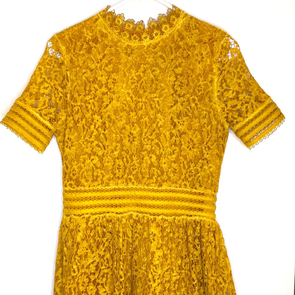 Baltic Born Mustard Lace Tshirt Maxi Dress Mediun